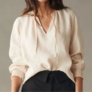 Cloth & Stone By Anthropologie 100% Linen Blouse